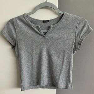 Brandy Melville Ashlyn Gray Cropped Top Women